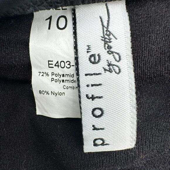 PROFILE BY GOTTEX Women's 10 Blue Bachata V Neck Halter 2 Piece Tankini Swimsuit - Picture 7 of 13